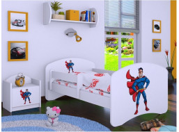 Dětská postel bez šuplíku 180x90cm SUPERMAN - bílá