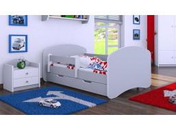 Dětská postel se šuplíkem 160x80 cm - ŠEDÁ