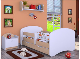 Dětská postel se šuplíkem 160x80cm BEZ MOTIVU - světlá hruška