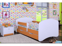 Dětská postel se šuplíkem 180x90cm BEZ MOTIVU - oranžová