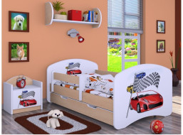 Dětská postel se šuplíkem 160x80cm RALLY - světlá hruška