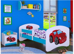 Dětská postel bez šuplíku 180x90cm RED CAR - modrá