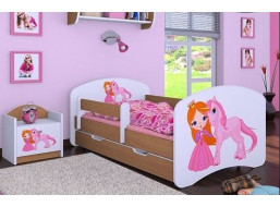 Dětská postel se šuplíkem 180x90cm PRINC A JEDNOROŽEC - buk