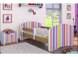 Dětská postel bez šuplíku 160x80cm PROUŽKY - buk