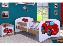 Dětská postel bez šuplíku 180x90cm RED CAR - buk