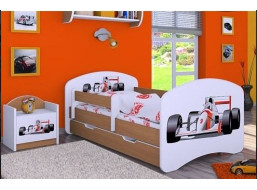 Dětská postel se šuplíkem 180x90cm FORMULE F1 - buk