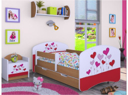 Dětská postel se šuplíkem 180x90cm LOVE - buk
