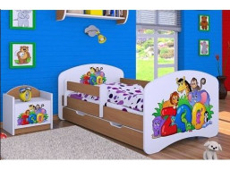 Dětská postel se šuplíkem 160x80cm ZOO - buk