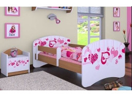 Dětská postel bez šuplíku 180x90cm FALL IN LOVE - buk
