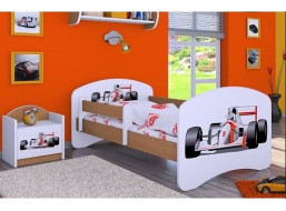 Dětská postel bez šuplíku 180x90cm FORMULE F1 - buk
