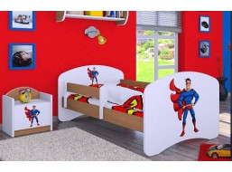 Dětská postel bez šuplíku 180x90cm SUPERMAN - buk
