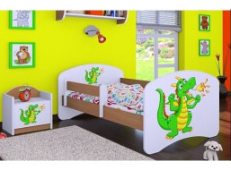 Dětská postel bez šuplíku 180x90cm ZELENÝ DRAK - buk