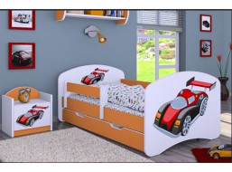 Dětská postel se šuplíkem 180x90cm SUPER FORMULE - oranžová