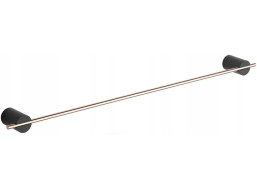 Koupelnová police na ručníky MEXEN ARON s 1 příčkou - černá/rose gold, 7088124-67