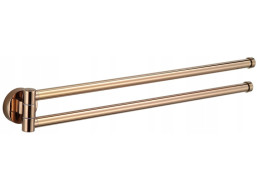 Nástěnný věšák na ručníky MEXEN REMO - 2 ramenný - rose gold, 70507255-60