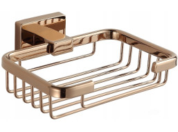Závěsný obdélníkový držák mýdla MEXEN ARNO - kov - rose gold, 7020751-60