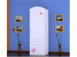 Dětská skříň MEDVÍDEK SE SRDÍČKEM - TYP 5B