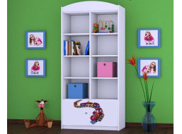 Dětský úložný regál MAŠINKA - TYP 11 - VYSOKÝ