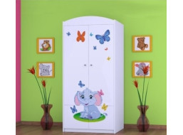 Dětská skříň SLON A MOTÝLCI - TYP 7B