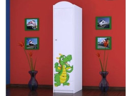 Dětská skříň ZELENÝ DRAK - TYP 1A