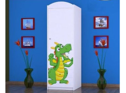 Dětská skříň ZELENÝ DRAK - TYP 4B