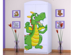 Dětská skříň ZELENÝ DRAK - TYP 8B