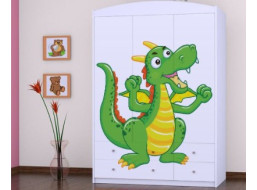 Dětská skříň ZELENÝ DRAK - TYP 9