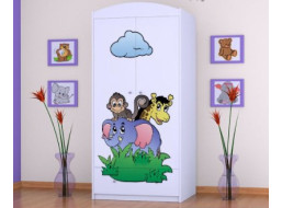 Dětská skříň ZOO - TYP 8B