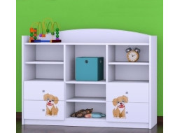 Dětský úložný regál PEJSEK - TYP 15 - NÍZKÝ