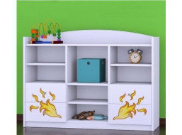 Dětský úložný regál ZELENÝ DRAK - TYP 15 - NÍZKÝ