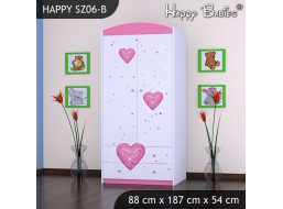 Dětská skříň VÍLA A SRDÍČKO - TYP 6B