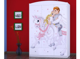 Dětská skříň PRINC NA BÍLÉM KONI - TYP 11