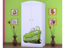 Dětská skříň ZELENÉ AUTO - TYP 7A