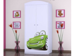 Dětská skříň ZELENÉ AUTO - TYP 8A