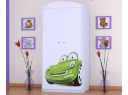 Dětská skříň ZELENÉ AUTO - TYP 8B