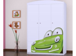 Dětská skříň ZELENÉ AUTO - TYP 9