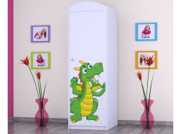 Dětská skříň ZELENÝ DRAK - TYP 5B