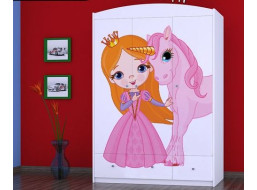 Dětská skříň PRINCEZNA A JEDNOROŽEC - TYP 11