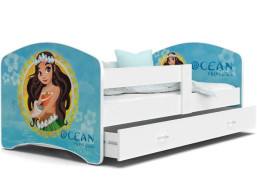 Dětská postel LUCY se šuplíkem - 140x80 cm - OCEAN PRINCESS