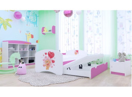 Dětská postel pro DVA (s výsuvným lůžkem) 180x90 cm - MEDVÍDEK S BALONKY