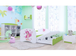 Dětská postel pro DVA (s výsuvným lůžkem) 180x90 cm - VÍLA A MOTÝLCI