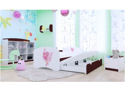 Dětská postel pro DVA (s výsuvným lůžkem) 180x90 cm - VÍLA A SRDÍČKO