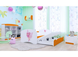 Dětská postel pro DVA (s výsuvným lůžkem) 180x90 cm - VÍLA A SRDÍČKO