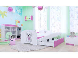 Dětská postel pro DVA (s výsuvným lůžkem) 160x80 cm - VESELÝ PEJSEK