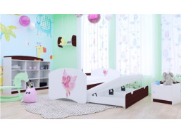 Dětská postel pro DVA (s výsuvným lůžkem) 160x80 cm - VÍLA A SRDÍČKO