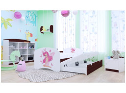 Dětská postel pro DVA (s výsuvným lůžkem) 200x90 cm - VÍLA A MOTÝLCI