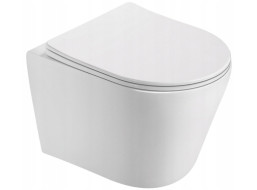 Závěsné WC MEXEN RICO RIMLESS - bílé matné + Duroplast sedátko, 30724001