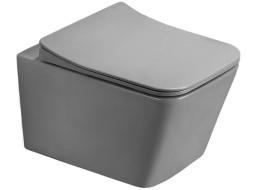 Závěsné WC MEXEN TEO RIMLESS - světle šedé matné + Duroplast sedátko, 30854061
