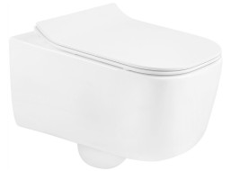 Závěsné WC STELLA RIMLESS - bílé + Duroplast sedátko slimplus