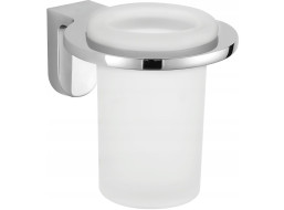 Závěsný kulatý držák kartáčků MAXMAX MEXEN LEA - kov/sklo - chromový, 7026038-00